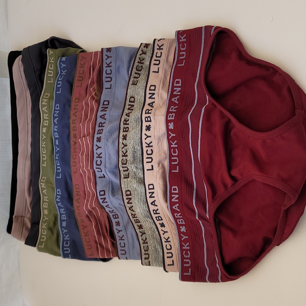 NWOT -7 Size S Lucky Brand bikini underware, and 3 Size 5 Hanes bikini underware